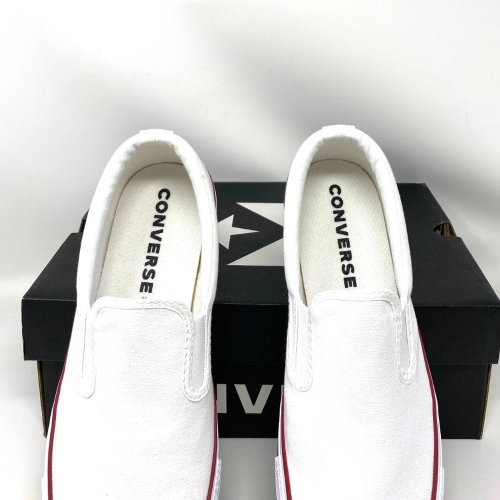 Converse Women Size 167940F CTAS BOULE GORE SLIP ON White Canvas Low Top Sneaker - Picture 4 of 11